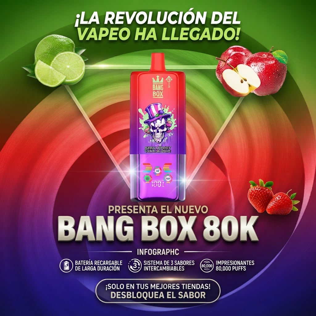 BANG BOX 80K — Sistema de vapeo de larga duración